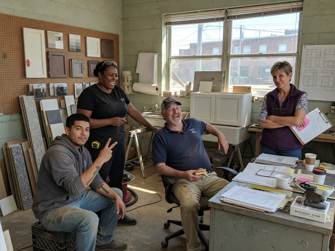 The Kitchen Remodel Norfolk Elite team at work in Norfolk